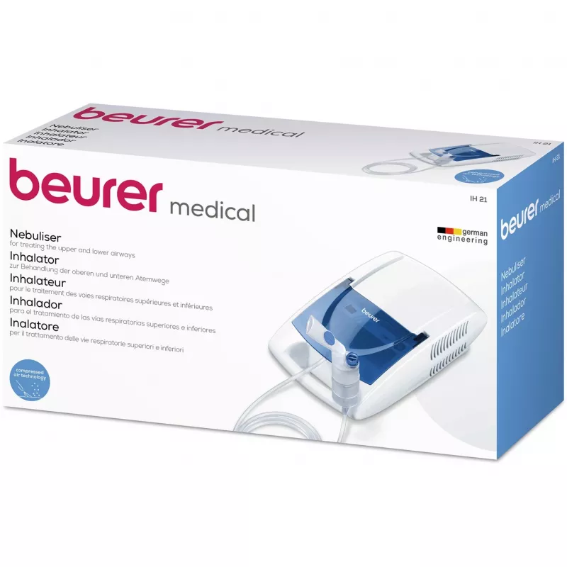 Inhalators Beurer IH 21 pārnēsājams smidzinātājs, balts/zils