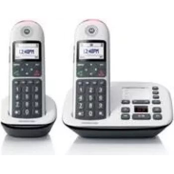 Motorola CD5012 DUO DECT bezvadu tālrunis, balts