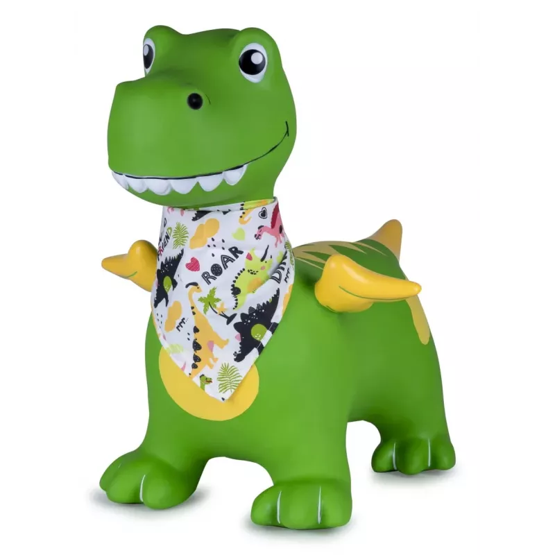 Lēkājošais dzīvnieks Jamara HoppyDoo Dino ar spārniem zaļš ar pumpi