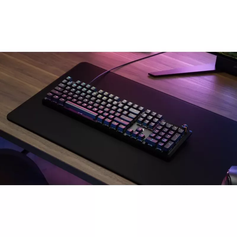 Corsair K70 spēļu tastatūra, USB, melna, mehāniska, pilna izmēra, 104 taustiņi
