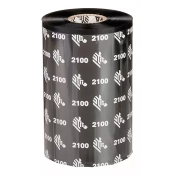 Zebra 2100 High-Performance Wax termolente 450 m Melna