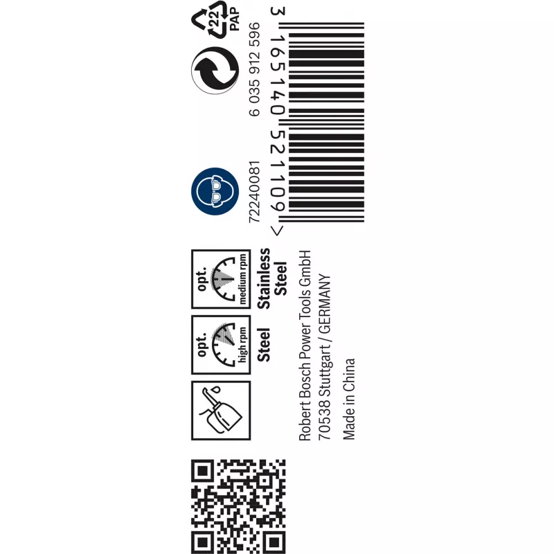 Vīturbja urbis Bosch Metāla urbis HSS-Co DIN 338 diametrs 2,5 mm