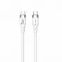 HYPER HyperJuice 240W Silikona USB-C uz USB-C kabelis (3 pēdas/1 m) - Balts