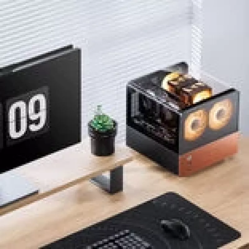Jonsbo V12 gab. korpuss, Mini-Tower, Micro-ATX - melns (V12 Melns)