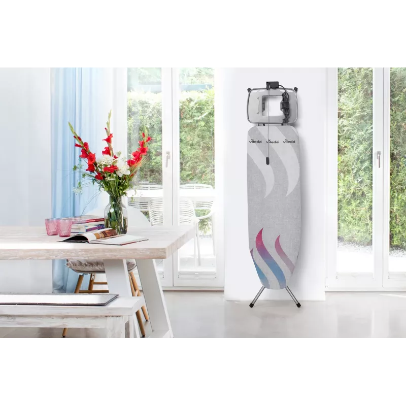 Gludināmā dēļa virsmas pārvalks VILEDA Total Reflect zils pelēks balts dēļiem 1300 x 450 mm