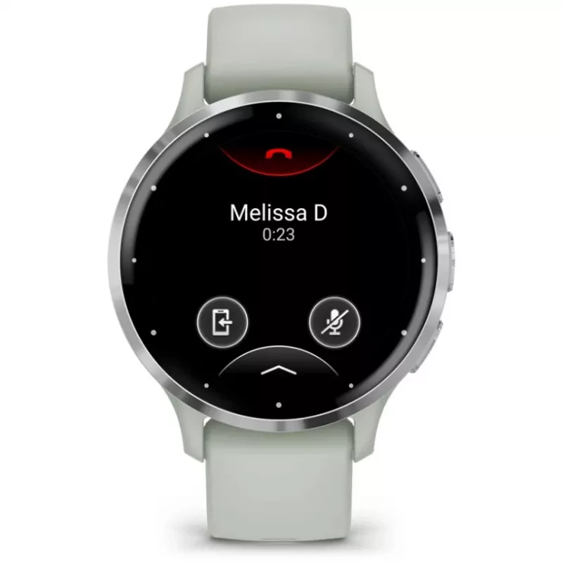 Garmin Venu 3S 3,05 cm (1.2) AMOLED 41 mm digitāls 390 x 390 pikseļi skārienjūtīgs pelēks, sudrabs Wi-Fi GPS (satelīts)
