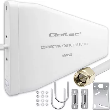 Ārējā 4G/5G LTE antena QOLTEC 9 dBi, N ligzda, 3 m kabelis