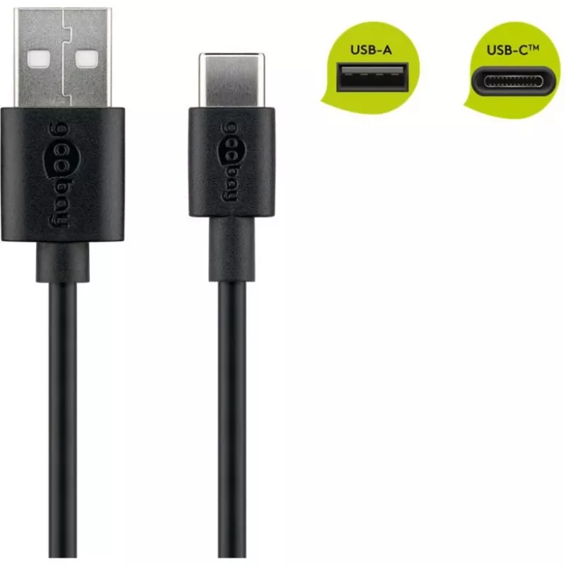 Goobay 45735 USB kabelis melns