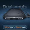 Pārnēsājams ārējais akumulators USAMS PB56 10000mAh 2xUSB / USB-C / MicroUSB ātrā uzlāde