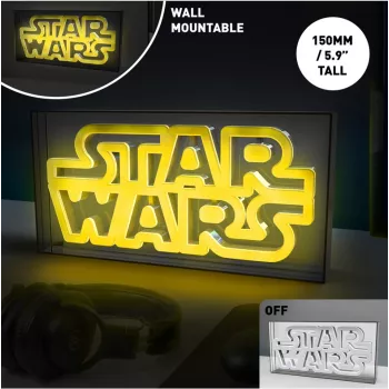 LED neona gaisma Paladone Star Wars dizains PP13123SW — dekoratīva LED zīme pie sienas vai plaukta