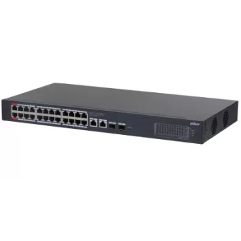 Dahua Technology CS4228-24GT-375 Managed L2 Gigabit Ethernet (10/100/1000) Power over Ethernet (PoE) Melns