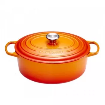 Le Creuset Signature ovāla kastrolis 29 cm vulkāniskā krāsā
