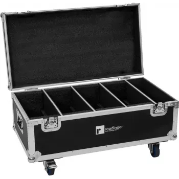 Flightcase Roadinger PLL-384 4 LED prožektoriem, izturīgs dizains