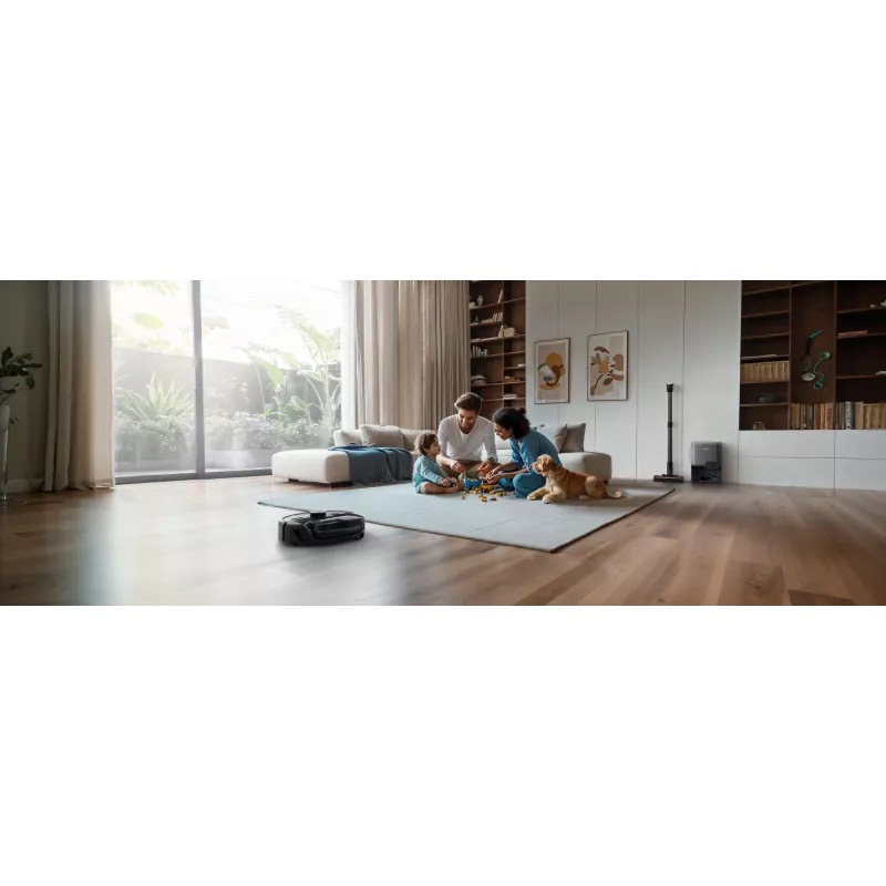 Eufy E20 Melns robota putekļsūcējs — apaļš, putekļu maisu bāzes stacija, 150 min darbības laiks, 35 cm diametrs