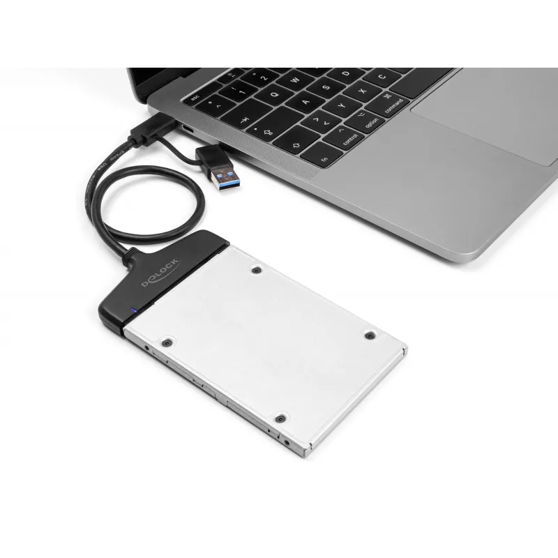 DeLOCK USB uz SATA pārveidotājs 6 Gb/s USB Type-C Type-A 0,3 m