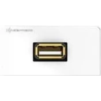 Sienā iebūvējams Click modulis Kindermann Design USB 1 modulis balts RAL 9010