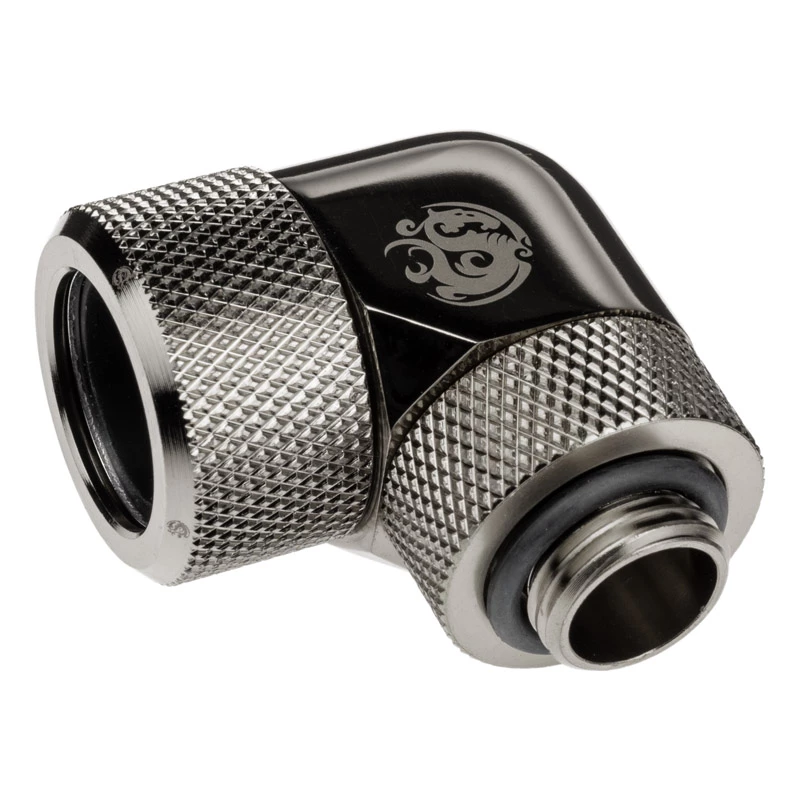 Adapter 90° BitsPower Advanced Multi-Link G1/4 colla AG uz 16 mm OD cietās caurules, rotējams
