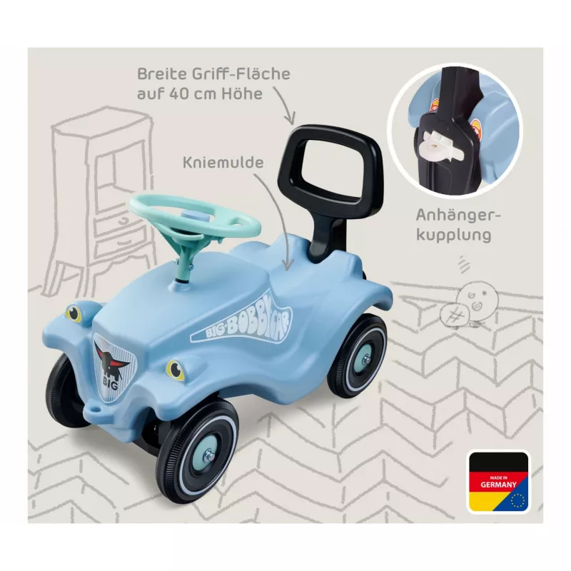 Bobby Car Classic Bundle + Walker, Rutscher gaiši zils/zaļš