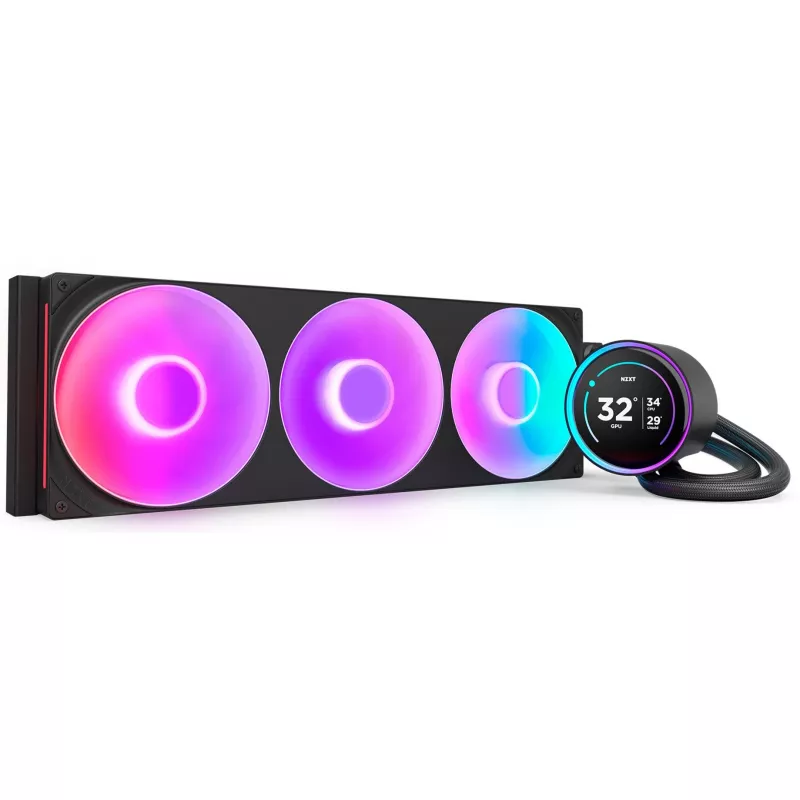 Kraken Elite 420 RGB 420 mm, šķidruma dzesēšana melna