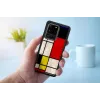 Aizsargājošs tālruņa maciņš iKins Samsung Galaxy S20 Ultra — Mondrian Melns