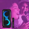 Portable music center MANTA SPK0401B100 Bluetooth speaker, 100 W peak, FM radio, karaoke, built-in baterija, X-BASS