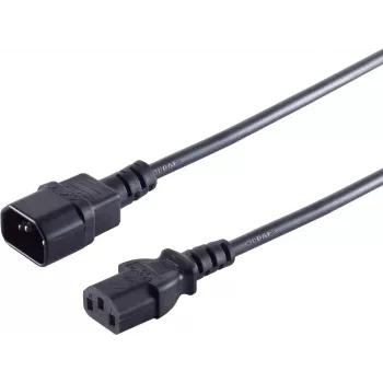 Strāvas kabelis melns 1 m S/CONN 60009-1.0