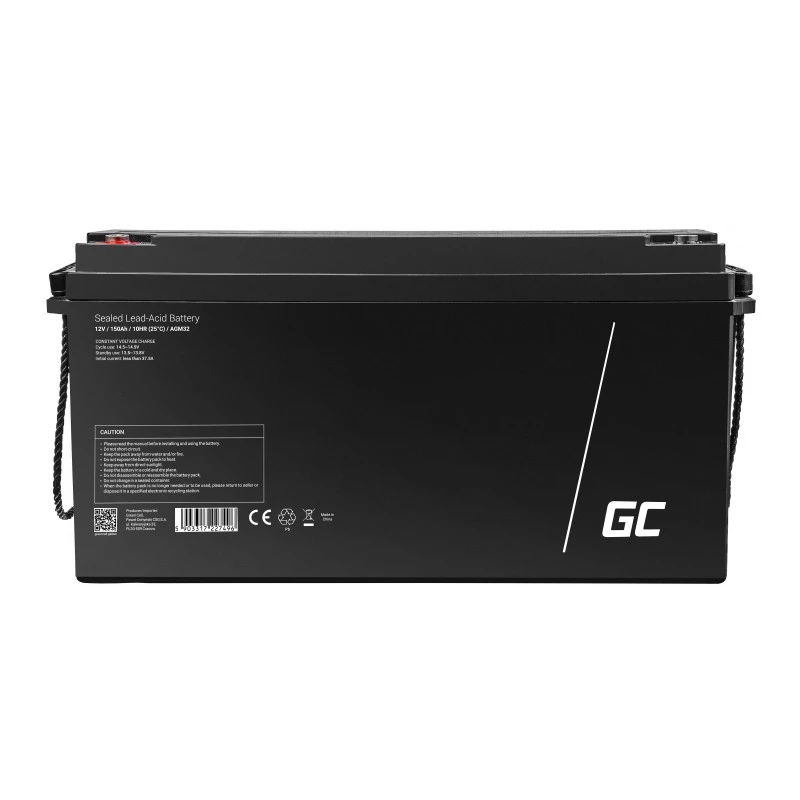 AGM akumulators zaļa Cell AGM32 12V 150Ah hermētisks svina-skābes