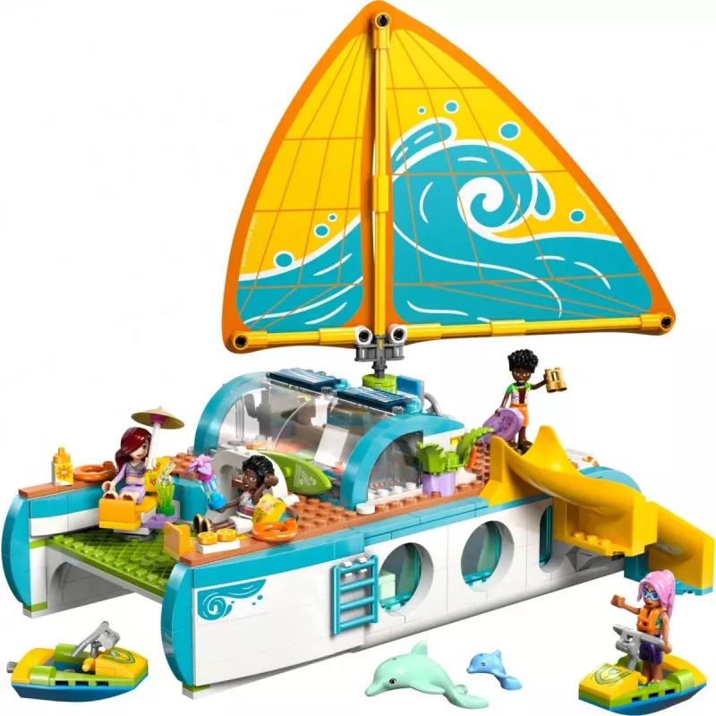 LEGO Friends spēļu komplekts Ceļojumu laivas piedzīvojums 42664 — 685 detaļas, 4 mini-lelles, vecumam 8+, 260×190×320 mm