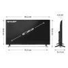 Sharp 40HF2265E 40 collu Google TV viedtelevizors, energoefektivitātes klase E