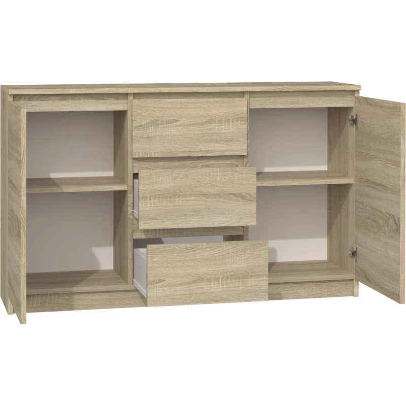 Topeshop KOMODA 2D3S DĄB SONOMA kumode