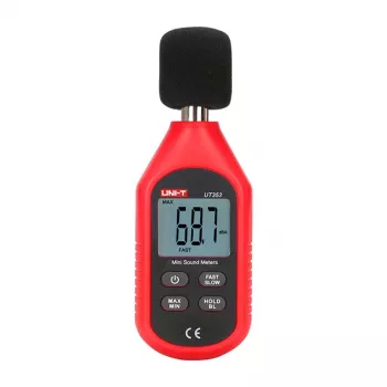 Skaņas līmeņa mērītājs Unit UT353, diapazons 30–130 dB, frekvenču josla 31,5 Hz–8 kHz