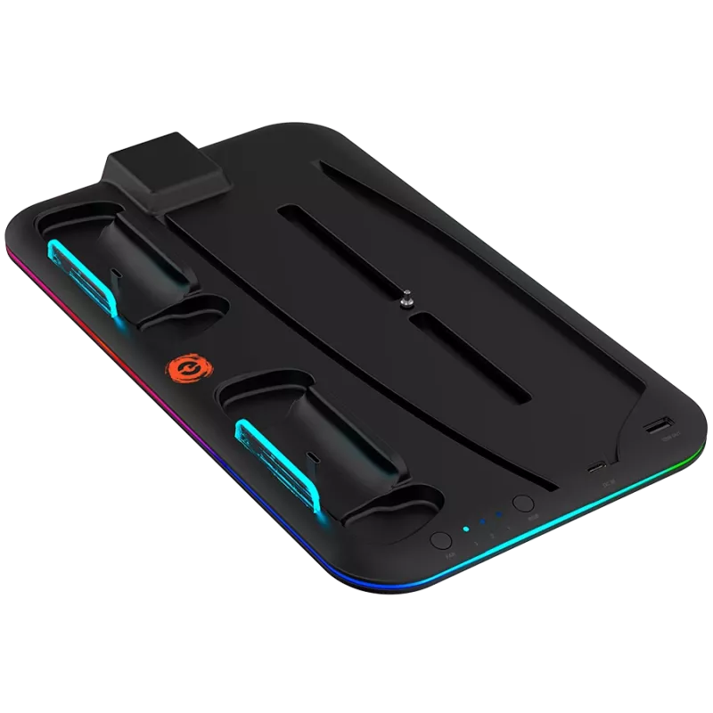 Dzesēšanas statīvs CANYON CS-5 RGB priekš PS5 ar uzlādes funkciju, modelis CND-CSPS5B