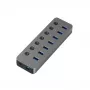 Adapteris USB A 3.0 - 7 x USB 3.0 ar slēdžiem