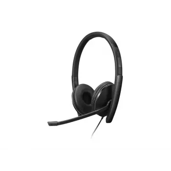 Lenovo 4XD1P83425 austiņas/headset ar vadu, galvas lentes stiprinājums, zvani/mūzika, USB Type-A, melnas
