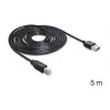USB kabelis DeLOCK 85553 USB 2.0 5m USB A USB B Melns
