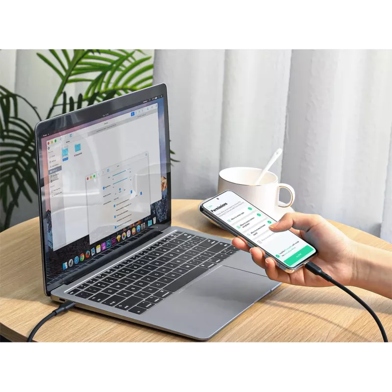 AUKEY CB-SCC241 USB-C Power Delivery PD 240W 5A 20V 1m Nylon Melns - D