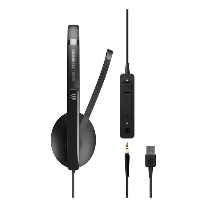 EPOS ADAPT 135 USB II austiņas ar vadu, galvas saite, birojam/zvanu centram, USB Type-A, melna