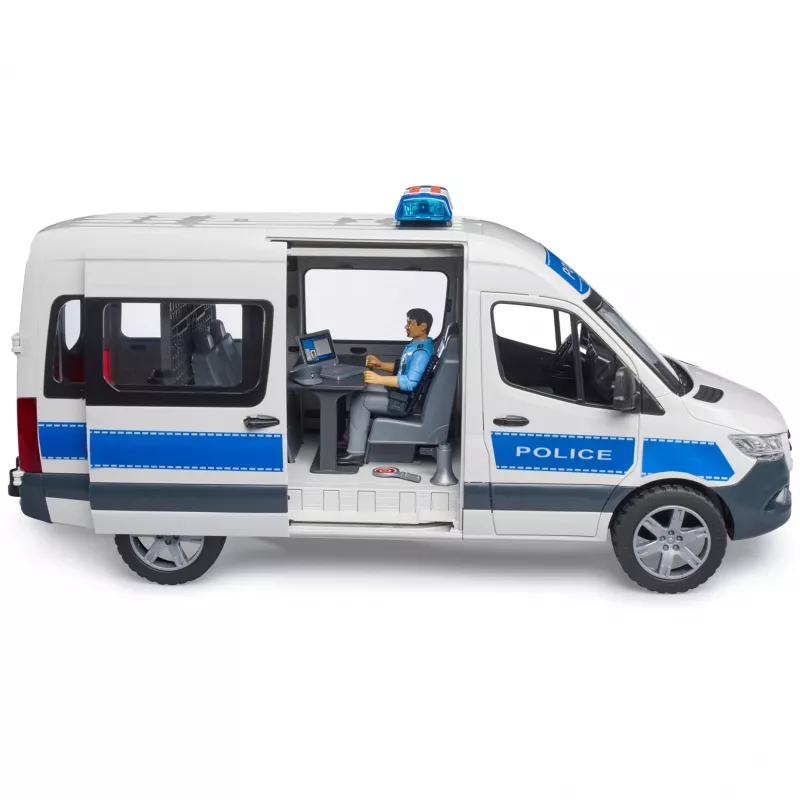 Mercedes-Benz Policijas Sprinter komplekts ar figūru un gaismas/skaņas moduli