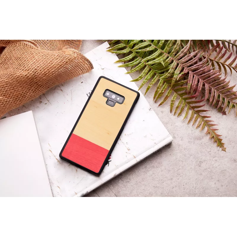 Viedtālruņa maciņš Man and Wood Samsung Galaxy Note 9 — melns, nesakritīgā dizainā