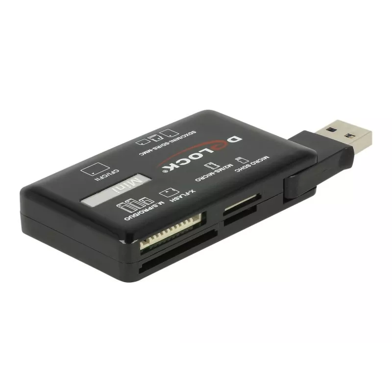 DeLOCK SuperSpeed USB karšu lasītājs CF SD Micro SD MS M2 xD 5 Gbps