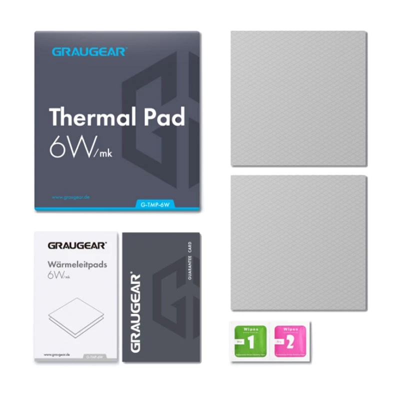 Termopadiņš GrauGear G-TMP-6W 100×100×1 mm, siltumvadītspēja 6 W/m·K