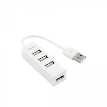 Sbox H-204W USB 4 portu HUB Kokosriekstu balts