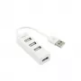 Sbox H-204W USB 4 portu HUB Kokosriekstu balts