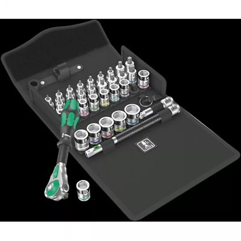 Wera 05003536001 8100 SB All-in Zyklop Speed sprūdrata komplekts, 3/8 collas, 35 gab.