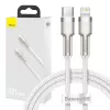 USB-C uz Lightning kabelis Baseus Cafule 1 m, 20 W, cinka korpuss, balts