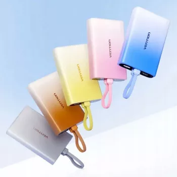 Pārnēsājams lādētājs Vention 10000 mAh ar USB-C, Lightning un USB-A, 22,5 W izeja, vara