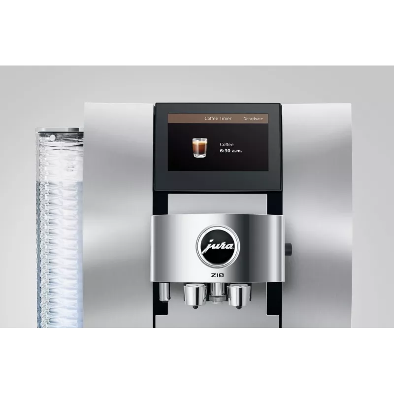 Pilnībā automātisks espresso automāts JURA Z10 (EB) — 2,4 L ūdens tvertne, iebūvēta dzirnaviņas, 1450 W, alumīnijs/balts
