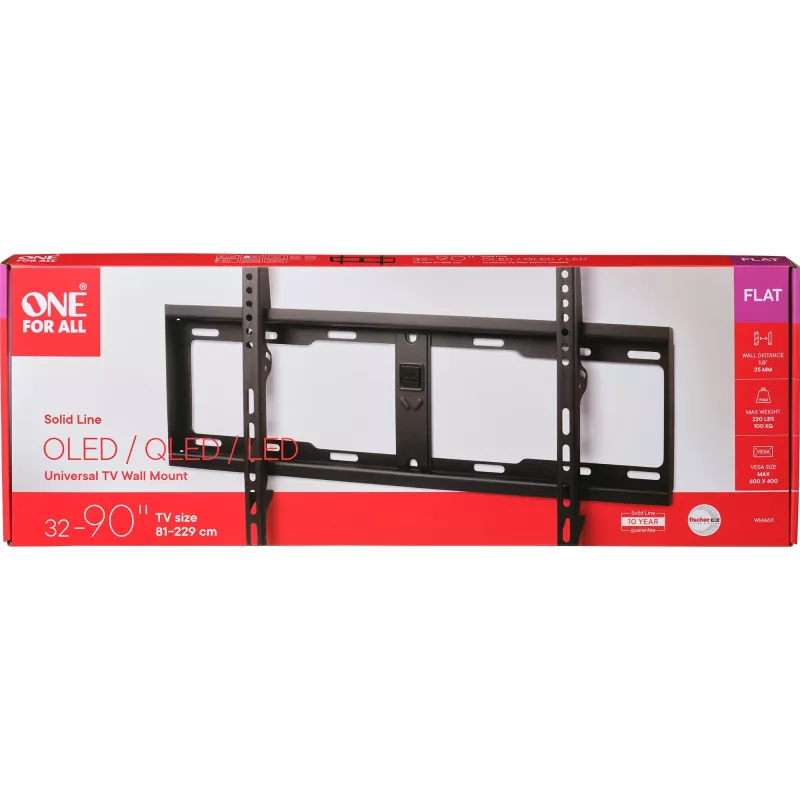 Sienas stiprinājums One For All WM4611 2,13 m (84 collu) melns
