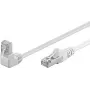 Wentronic Goobay CAT 5e komutācijas kabelis 1x 90° leņķī, F/UTP, Balts, 2 m - CCA vara maisījums, 1x RJ45 spraudnis 90° (8P8C) (94179)