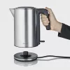 Elektriskā tējkanna SEVERIN WK 3449 — 1,7 L, 2400 W, nerūsējošais tērauds/plastmasa, melna-sudraba